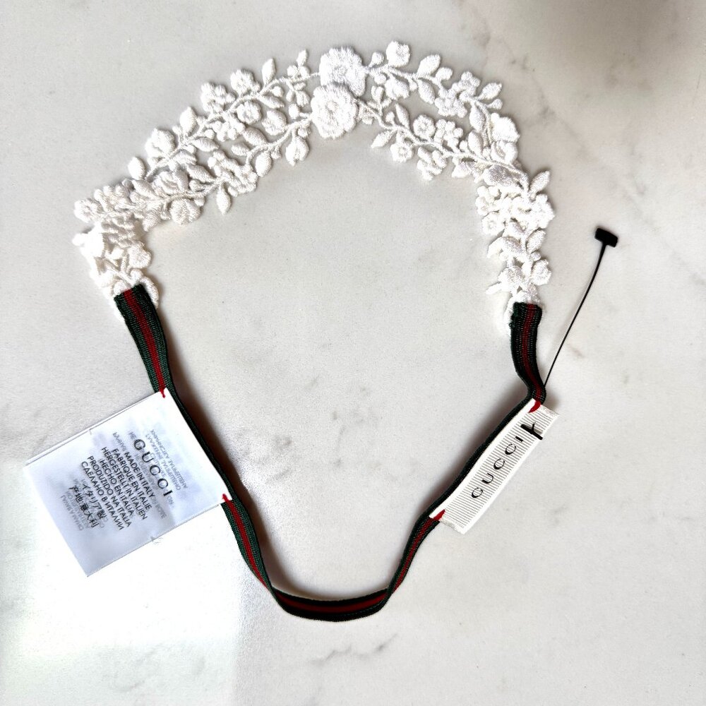 Gucci  White Floral Headband